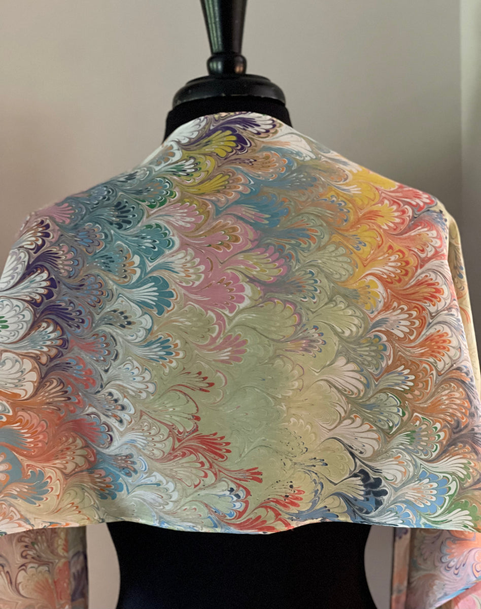 Water Marbled Silk Designer Collection Shibumi Silks