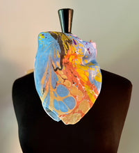 Load image into Gallery viewer, Summer colors 21x21 Square Habotai silk. Wear this unique piece in your hair, as a neckerchief, pocket square, or accessorize your dog.