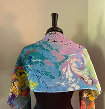 Load image into Gallery viewer, Double sided Random Colors Charmeuse Silk 72x14” bold fun. This beautiful silk makes a unique dresser cover and scarf