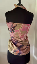 Load image into Gallery viewer, Fall Colors Crepe de chine 72x22” bold fun. This beautiful silk shawl also can  be a shirt and  skirt!