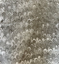 Load image into Gallery viewer, Black and White Bouquet 21x21 Square Habotai silk. For your hair, as a neckerchief , pocket square, or accessorize your dog.