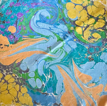 Load image into Gallery viewer, Random colors II 21x21 Square Habotai silk. Wear this unique piece in your hair, as a neckerchief, pocket square, or accessorize your dog. (Copy)