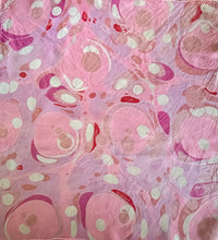 Load image into Gallery viewer, Pink Stone 21x21 Square Habotai silk. Wear this unique piece in your hair, as a necker chief, pocket square, or accessorize your dog.
