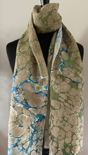 Load image into Gallery viewer, Green Italian Vein Patterned Habotai Silk