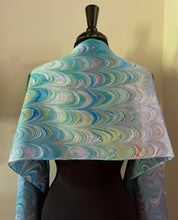 Load image into Gallery viewer, Comb pattern two way Charmeuse Silk 72x14” bold fun. This beautiful silk makes a unique dresser cover and scarf