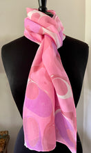 Load image into Gallery viewer, Barbie Pink Polka dots  Habotai Silk 14x72
