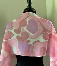 Load image into Gallery viewer, Barbie Pink Polka dots  Habotai Silk 14x72
