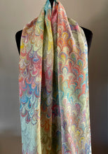 Load image into Gallery viewer, Spring multi colored bouquet Patterned Habotai Silk