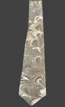 Load image into Gallery viewer, Gray & White bouquet 3” Silk Tie  water marbled