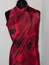 Load image into Gallery viewer, Red Stone Sarong Wrap 44x69 water marbled Habotai Silk combed