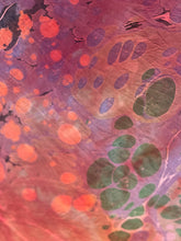 Load image into Gallery viewer, Rainbow dyed Sarong Wrap 44x69 water marbled Habotai Silk random.