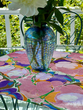 Load image into Gallery viewer, Flowers 21x21 Square Habotai silk. Wear this unique piece in your hair, as a neckerchief, pocket square, or accessorize your dog.