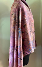 Load image into Gallery viewer, Multi dyed pink Italian vein Habotai Silk 35x57 Sarong Wrap