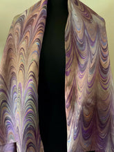 Load image into Gallery viewer, Multi dyed mauve comb Habotai Silk 35x57 Sarong Wrap