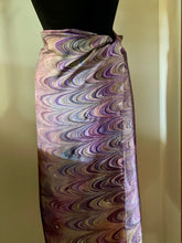 Load image into Gallery viewer, Multi dyed mauve comb Habotai Silk 35x57 Sarong Wrap