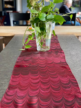 Load image into Gallery viewer, Red Combed Charmeuse Silk 72x14” bold fun. This beautiful silk makes a unique dresser cover and scarf