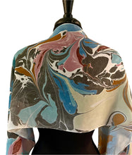 Load image into Gallery viewer, Green blue random pattern Habotai Silk