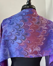 Load image into Gallery viewer, Purple Bouquet Silk, Scarf, table runner or wall hanging.scarf ... original.