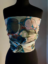 Load image into Gallery viewer, Double Marbled Italian Vein Water Marbled Habotai Silk 14x72.