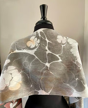 Load image into Gallery viewer, Neutral Double Sided Charmeuse Silk 72x14” bold fun. This beautiful silk makes a unique dresser cover and scarf.