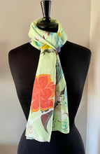 Load image into Gallery viewer, Flowers multicolored pattern Habotai Silk