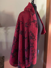 Load image into Gallery viewer, Red Italian Vein Sarong Wrap 44x69 water marbled Habotai Silk combed