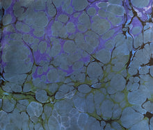 Load image into Gallery viewer, Blue Italian Vein 21x21 Square Habotai silk. Wear this unique piece in your hair, as a neckerchief, pocket square, or accessorize your dog.