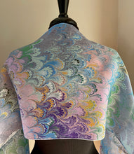 Load image into Gallery viewer, Multicolored pink, green, blue, purple and orange Bouquet Patterned Habotai Silk