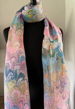Load image into Gallery viewer, Spring multi colored bouquet  Patterned Habotai Silk