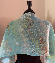 Load image into Gallery viewer, Green bouquet  Patterned Habotai Silk