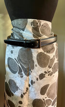 Load image into Gallery viewer, Double marbled  Black & White Habotai Silk 35x57 Sarong Wrap