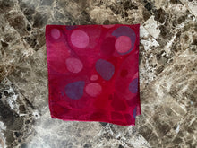 Load image into Gallery viewer, Red Stone 11x11”  Habotai silk,  pocket square, doily, hair tie, or accessorize your dog.
