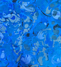 Load image into Gallery viewer, Versatile Blue 21x21 Square Habotai silk. Wear this unique piece in your hair, as a neckerchief, pocket square, or accessorize your dog