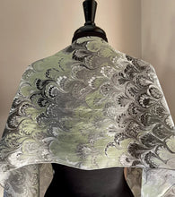 Load image into Gallery viewer, Black, White and Green bouquet  Habotai Silk