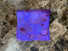 Load image into Gallery viewer, Purple Stone 11x11”  Habotai silk,  pocket square, doily, hair tie, or accessorize your dog.