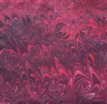 Load image into Gallery viewer, Red Marbled 11x11” Habotai silk, pocket square, doily, hair tie, or accessorize your dog.