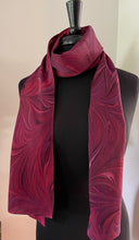 Load image into Gallery viewer, Red Flame Charmeuse Silk 72x14” bold fun. This beautiful silk makes a unique dresser cover and scarf