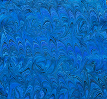 Load image into Gallery viewer, Blue Marbled 11x11”  Habotai silk,  pocket square, doily, hair tie, or accessorize your dog.