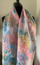 Load image into Gallery viewer, Spring multi colored bouquet  Patterned Habotai Silk