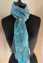 Load image into Gallery viewer, Double marbled blue purple orange .  One of a kind original.