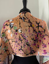 Load image into Gallery viewer, Tokyo Collection. Two scarves in one! Different marbled design on each side. One of a kind