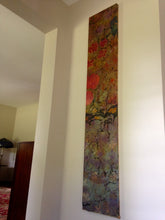 Load image into Gallery viewer, Flowers Charmeuse Silk on wood frame 66x12