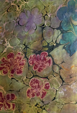 Load image into Gallery viewer, Flowers Charmeuse Silk on wood frame 66x12