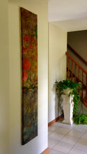 Load image into Gallery viewer, Flowers Charmeuse Silk on wood frame 66x12