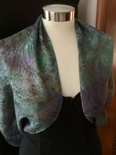 Load image into Gallery viewer, Water marbled Infinity Scarf/Shrug Silk