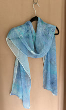 Load image into Gallery viewer, Blue bouquet Soft Chiffon Silk 68x14"