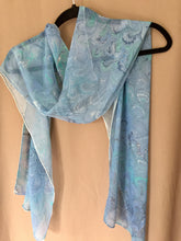 Load image into Gallery viewer, Blue bouquet Soft Chiffon Silk 68x14"