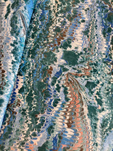 Load image into Gallery viewer, Blues Combed Patterned Habotai Silk 14x72"