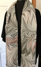 Load image into Gallery viewer, Neutral Flame Patterned Habotai Silk