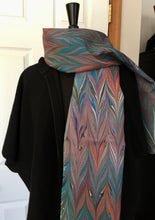 Load image into Gallery viewer, Autumn Chevron Patterned Habotai Silk